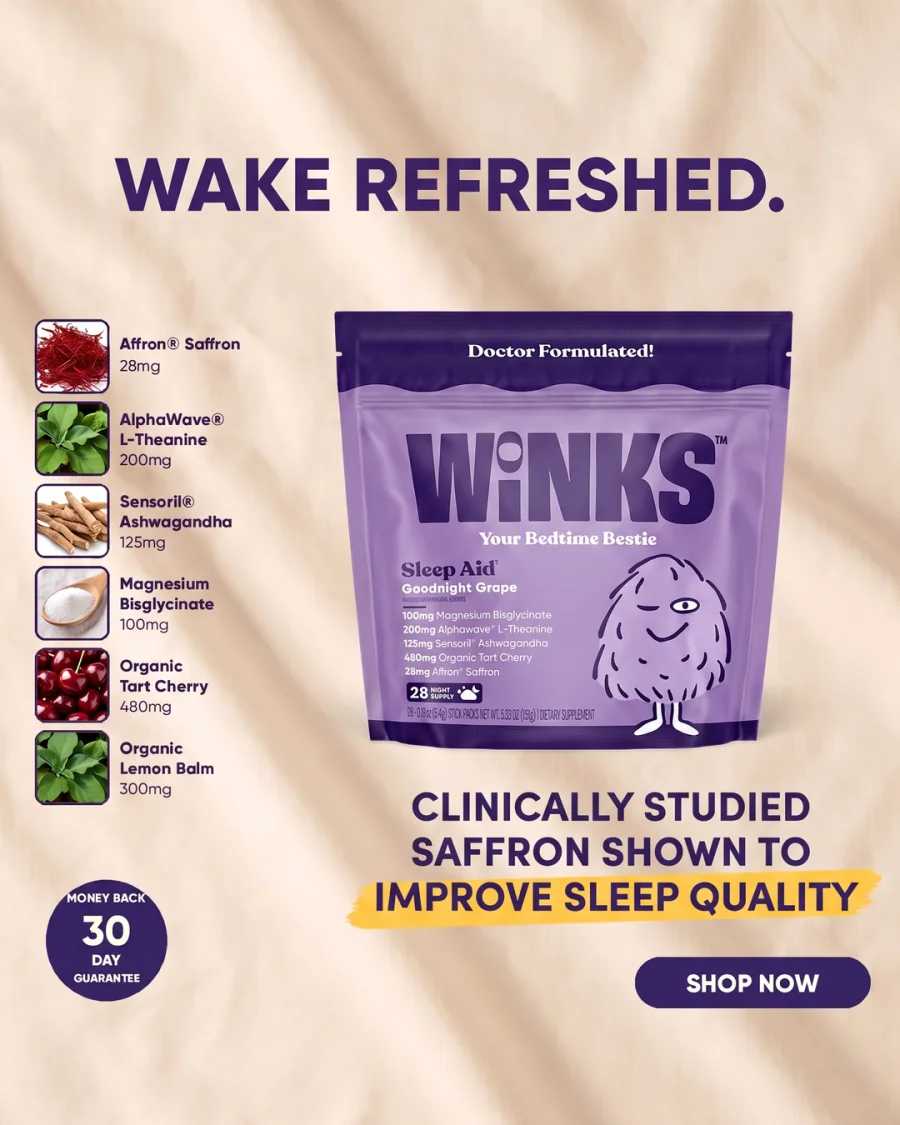 Wake refreshed — Winks ingredient ledger